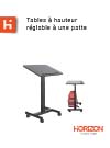 Tables à Hauteur Réglable à Une Patte